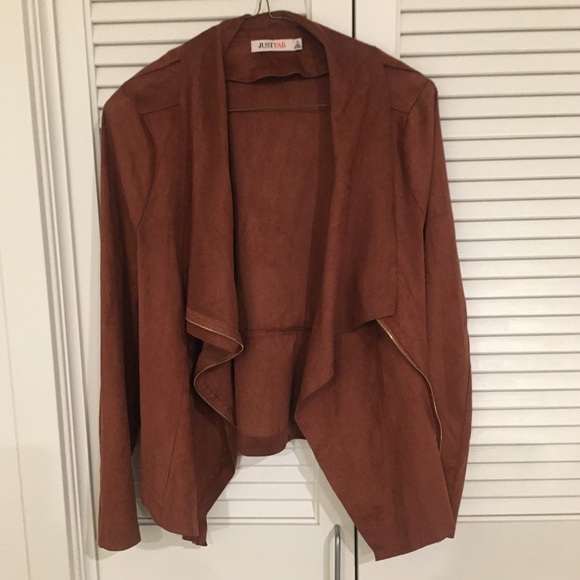 JustFab Waterfall faux Suede Jacket - Picture 2 of 6